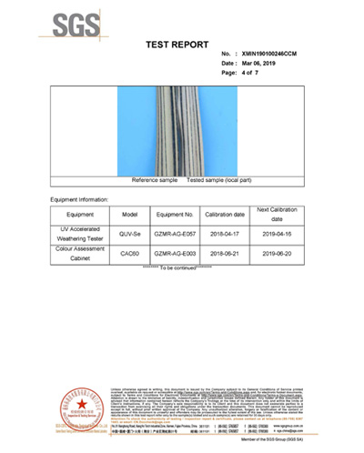 Vertical Burning and Discoloration Test Report for Thatched Roof