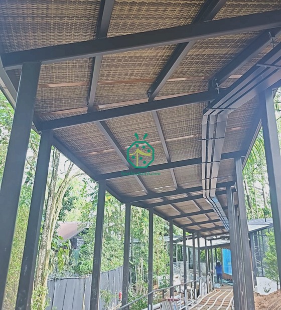Singapore Mandai Zoo Park Enhances Ambience with Customized Plastic Bamboo Weave Mats