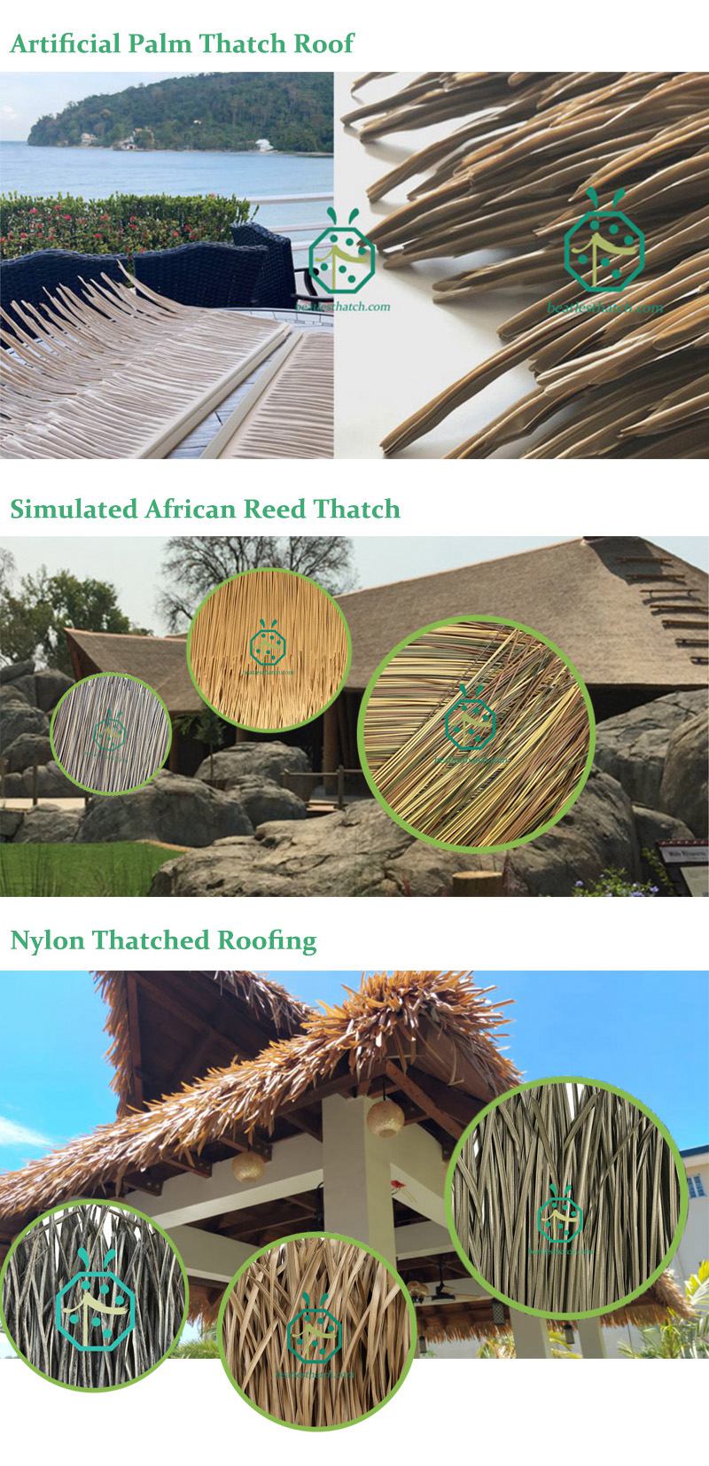 Synthetic Mexican Palm Thatch Roof Panels For Palapa, Bohio, Gazebo Construction Synthetic Mexican Palm Thatch Roof Panels For Palapa, Bohio, Gazebo Construction