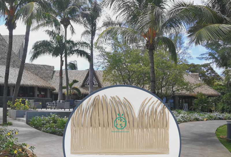 Fire rated palm thatch roof tiles used for various luxury resort hotel in the beach in many ocean countries Fire rated palm thatch roof tiles used for various luxury resort hotel in the beach in many ocean countries