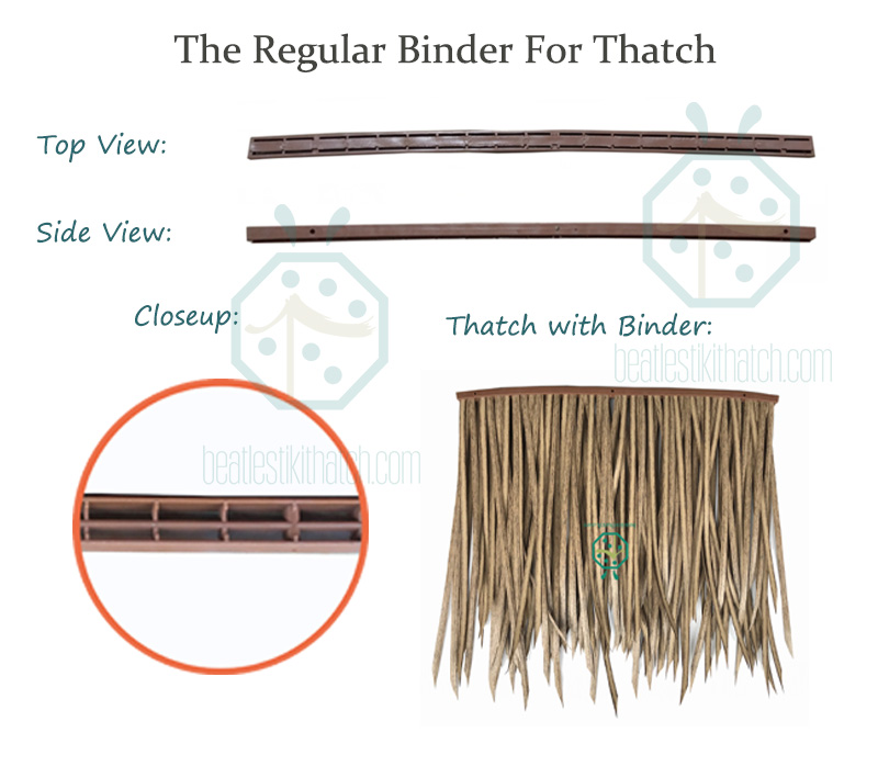 The regular thatch strip binder used for our artificial nipa hut thatch roofing materials The regular thatch strip binder used for our artificial nipa hut thatch roofing materials
