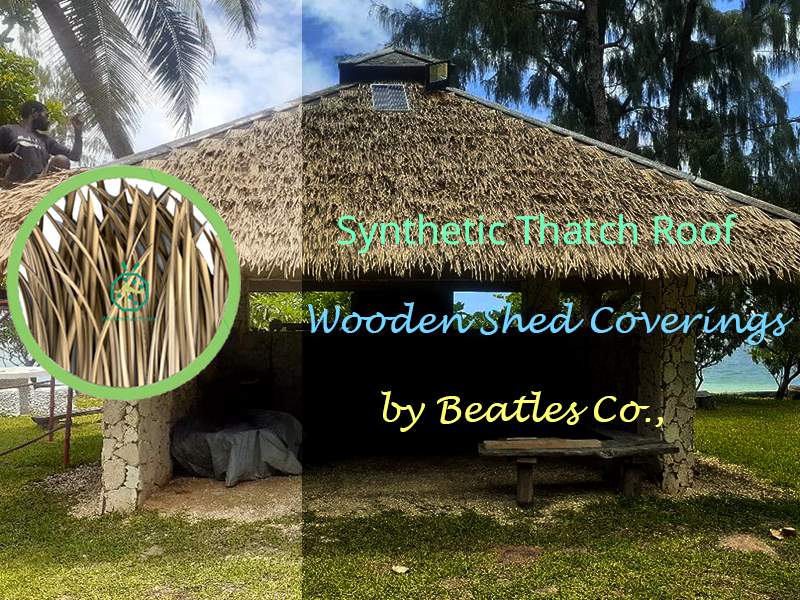 Synthetic makuti thatch roof covering for Kenya resort hotel lodge patio Synthetic makuti thatch roof covering for Kenya resort hotel lodge patio