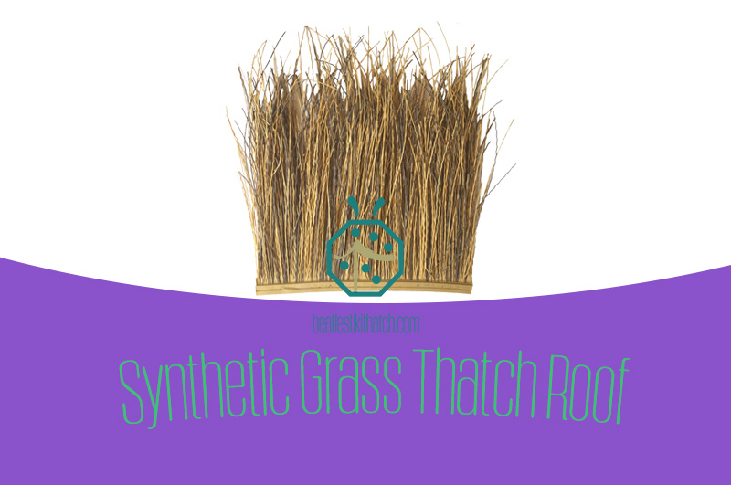 Synthetic grass thatch roof panels for outdoor palapa, tiki hut construction Synthetic grass thatch roof panels for outdoor palapa, tiki hut construction