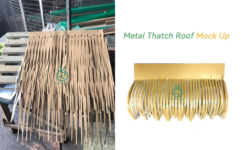 Aluminum thatch roof tiles for theme park lapa buildings Aluminum thatch roof tiles for theme park lapa buildings