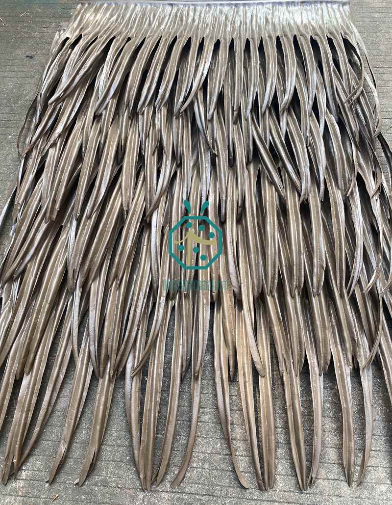 Brown palm thatch roof Brown palm thatch roof