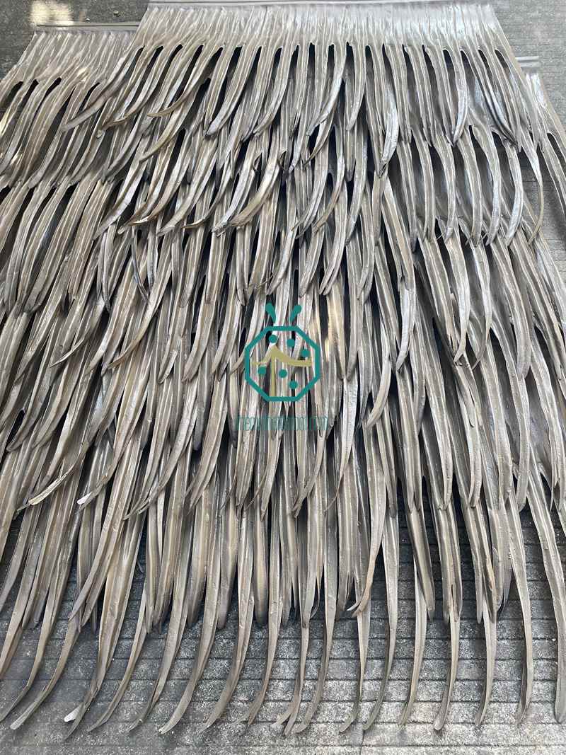 Light grey palm thatch roof Light grey palm thatch roof
