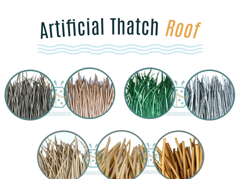 Artificial Kajan Thatch Roof Tiles for Maldives Beach Bungalow Hotel Construction Artificial Kajan Thatch Roof Tiles for Maldives Beach Bungalow Hotel Construction