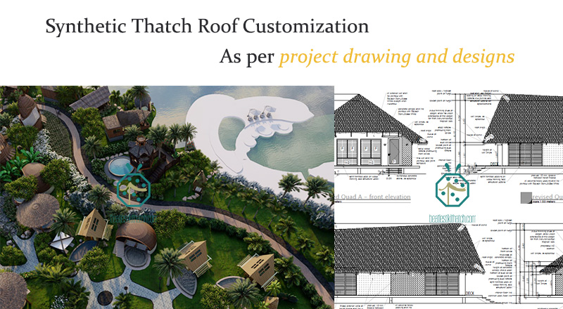 Synthetic palm thatched roof materials be used for thatched roofing decoration for sunshade cottage, garden shed, bar hut restaurant, beach pavilion, etc. Synthetic palm thatched roof materials be used for thatched roofing decoration for sunshade cottage, garden shed, bar hut restaurant, beach pavilion, etc.
