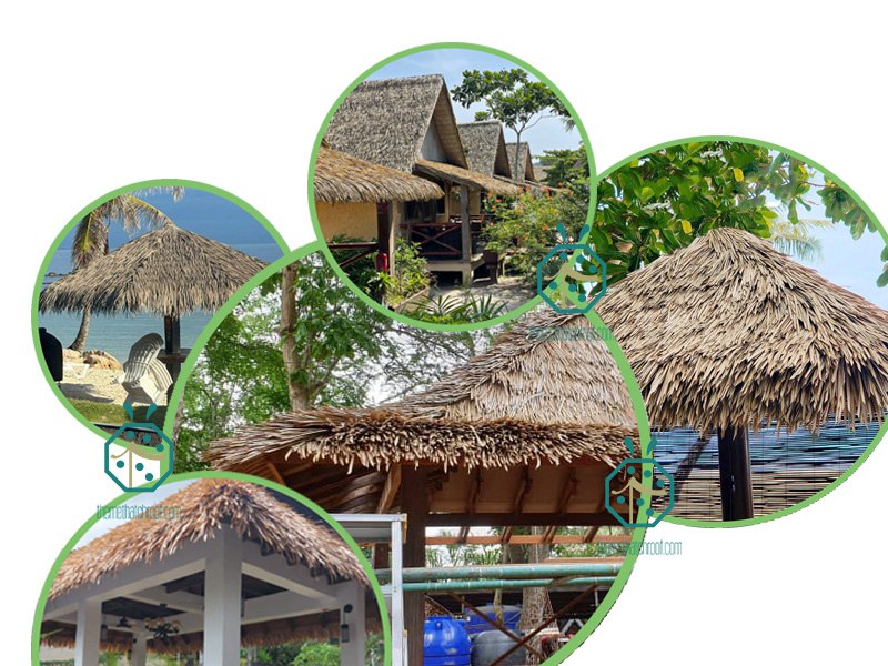 Artificial Grass Thatch Roof Panels Used for Waterfront Theme Park, Pavilion Gazebo, Mountain Resort Hotel, Lakeside Luxury Hotel Palapa, Beach Tiki Hut Artificial Grass Thatch Roof Panels Used for Waterfront Theme Park, Pavilion Gazebo, Mountain Resort Hotel, Lakeside Luxury Hotel Palapa, Beach Tiki Hut