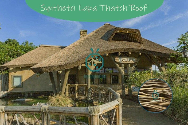 Synthetic reed thatch roof for waterfront landscape design for beach hotel villas Synthetic reed thatch roof for waterfront landscape design for beach hotel villas