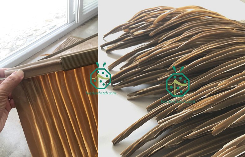 Fire rated palm thatch roof tiles used for various luxury resort hotel in the beach in many ocean countries Fire rated palm thatch roof tiles used for various luxury resort hotel in the beach in many ocean countries