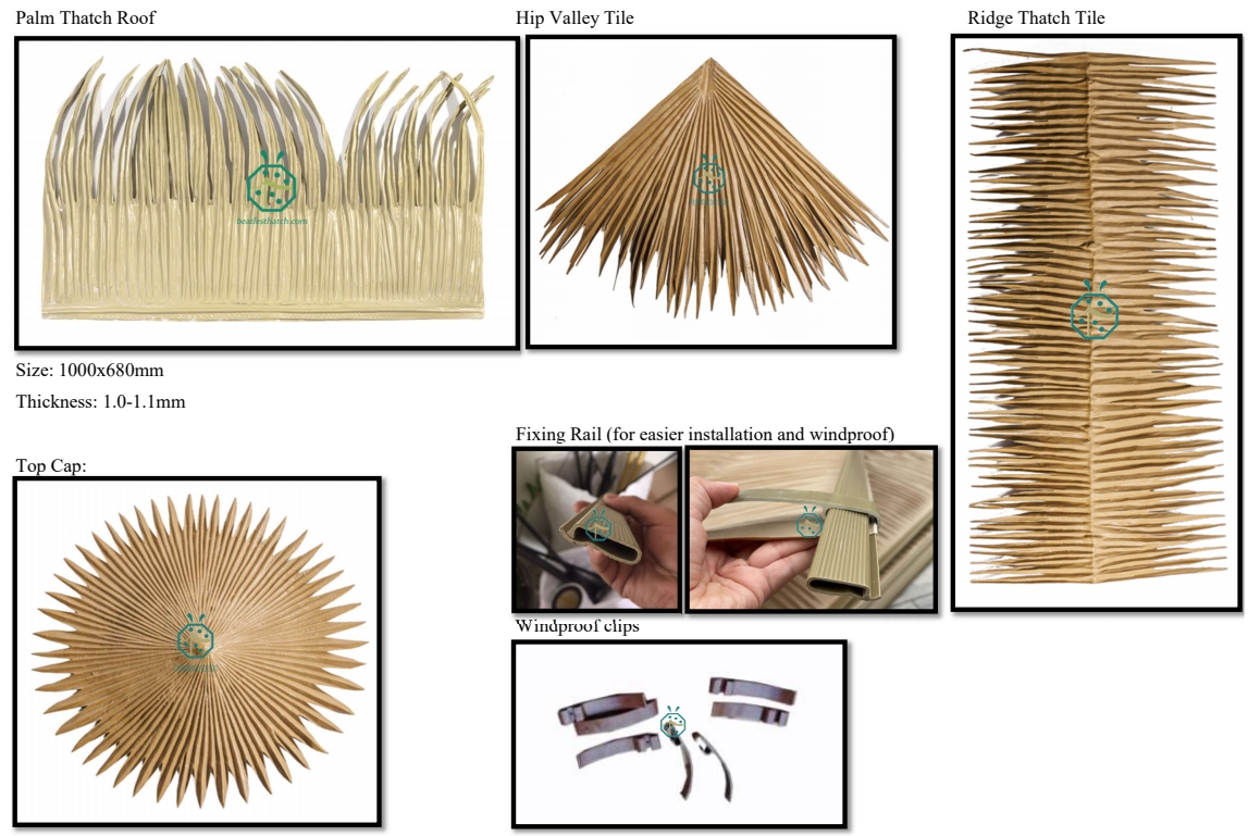 Uv Protected Synthetic Palm Thatch Roofing Uv Protected Synthetic Palm Thatch Roofing