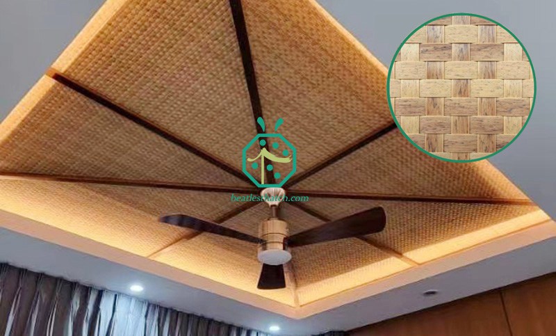 Natural looking bamboo weave ceiling panel Natural looking bamboo weave ceiling panel