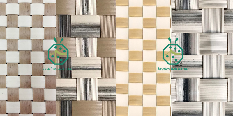Natural rustic looking synthetic bamboo weaving mats Natural rustic looking synthetic bamboo weaving mats