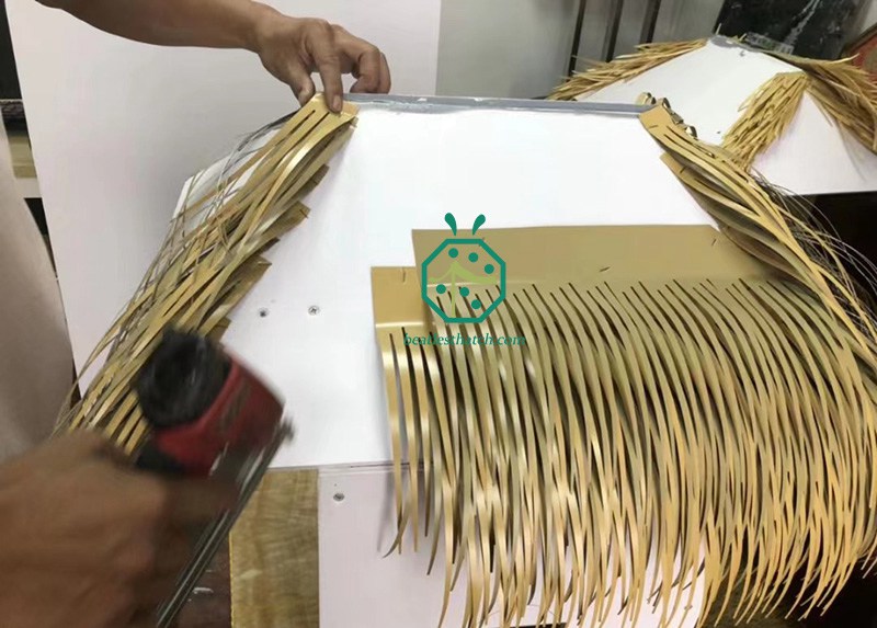 Aluminum metal thatched roof tiles Aluminum metal thatched roof tiles
