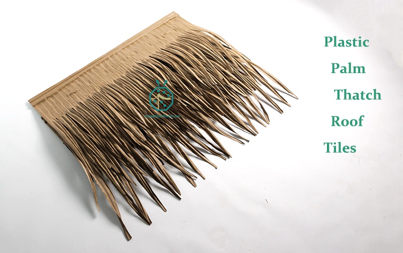 Plastic palm tree thatch roof tiles for Fiji house decoration