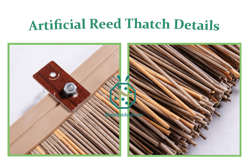 Artificial Reed Thatch Roof Refurnishment Design Materials for hideaway escape hotel