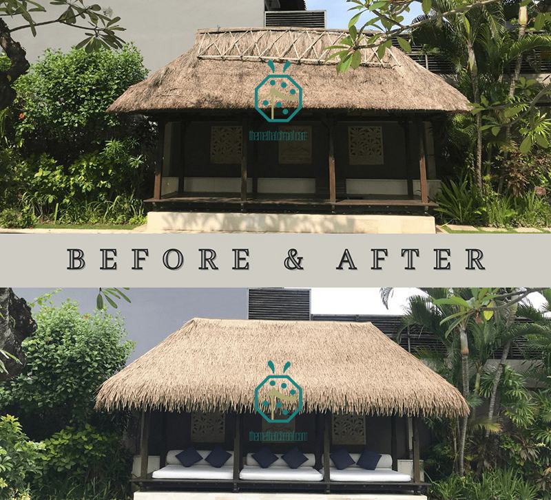 Faux raffia thatch roof VS natural raffia thatch roof for commercial applications Faux raffia thatch roof VS natural raffia thatch roof for commercial applications