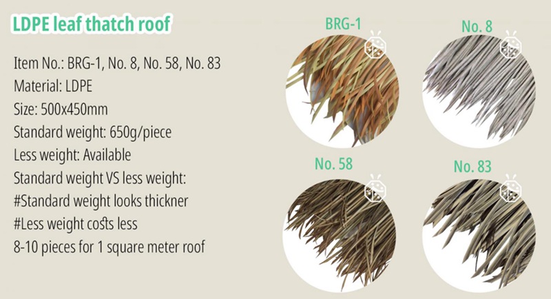 Tiki Hut Thatch Roofing Covering With PE Thatch Panel Tiki Hut Thatch Roofing Covering With PE Thatch Panel