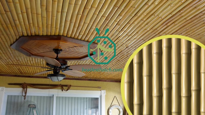 Artificial bamboo woven ceiling panels for tiki hut Artificial bamboo woven ceiling panels for tiki hut