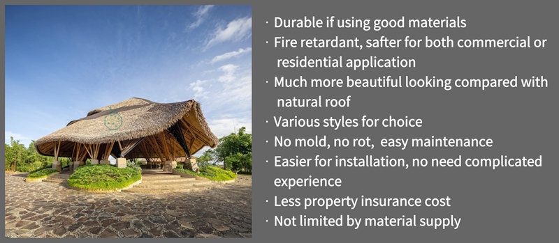 Some Advantages of Synthetic Thatch Roof Materials for Theme Resort Decoration Design Some Advantages of Synthetic Thatch Roof Materials for Theme Resort Decoration Design