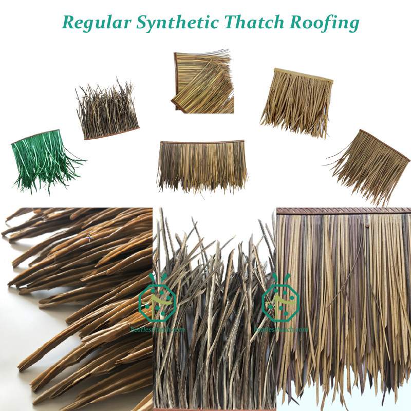 synthetic PE leaf thatch for cottage roof covering synthetic PE leaf thatch for cottage roof covering