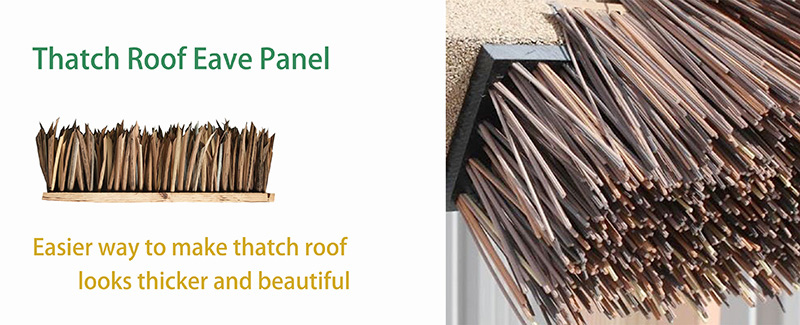 Synthetic African Cape Reed Thatch Roof Eave Panel Synthetic African Cape Reed Thatch Roof Eave Panel
