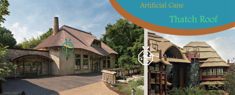Synthetic Reed Rod Thatched Roof For Bungalow Structures Synthetic Reed Rod Thatched Roof For Bungalow Structures