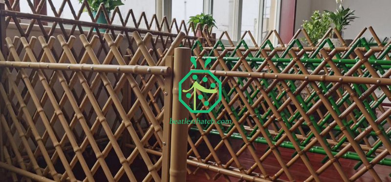 Garden or park landscape decoration steel bamboo fence screening poles Garden or park landscape decoration steel bamboo fence screening poles