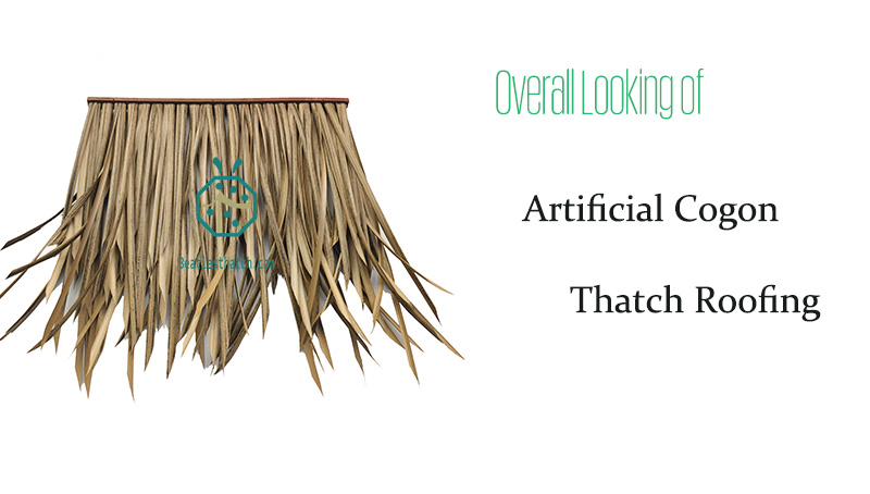Synthetic cogon thatch for waterfront park landscape design Synthetic cogon thatch for waterfront park landscape design