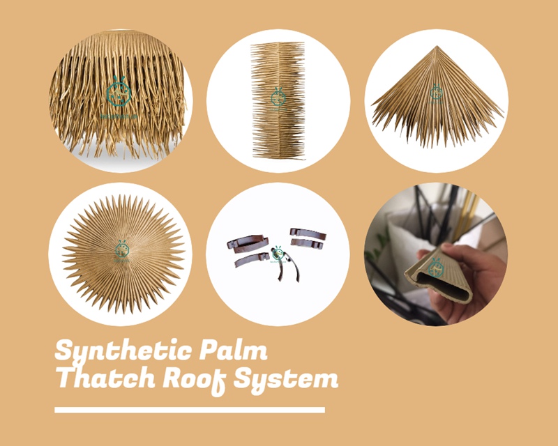 Synthetic Palm Thatch Roof System