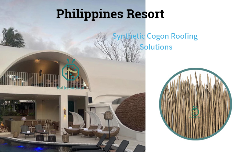 synthetic nipa hut thatch shingle for resort hotel bahay kubo in Luzon Island, Philippines synthetic nipa hut thatch shingle for resort hotel bahay kubo in Luzon Island, Philippines