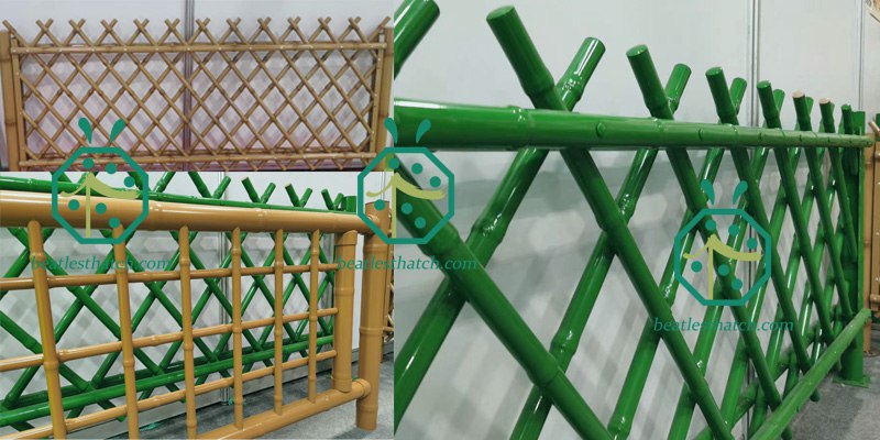 Garden or park landscape decoration steel bamboo fence screening poles Garden or park landscape decoration steel bamboo fence screening poles