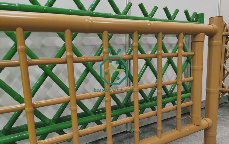 Garden or park landscape decoration steel bamboo fence screening poles Garden or park landscape decoration steel bamboo fence screening poles