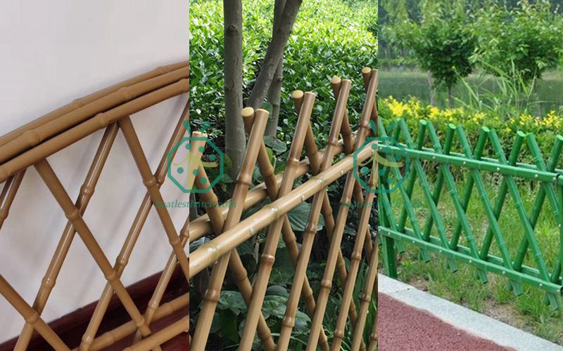 Garden or park landscape decoration steel bamboo fence screening poles Garden or park landscape decoration steel bamboo fence screening poles