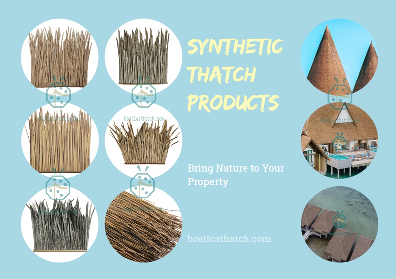 PE Nipa Hut Thatch Roofing Materials For Gazebo and Tiki Hut Construction PE Nipa Hut Thatch Roofing Materials For Gazebo and Tiki Hut Construction