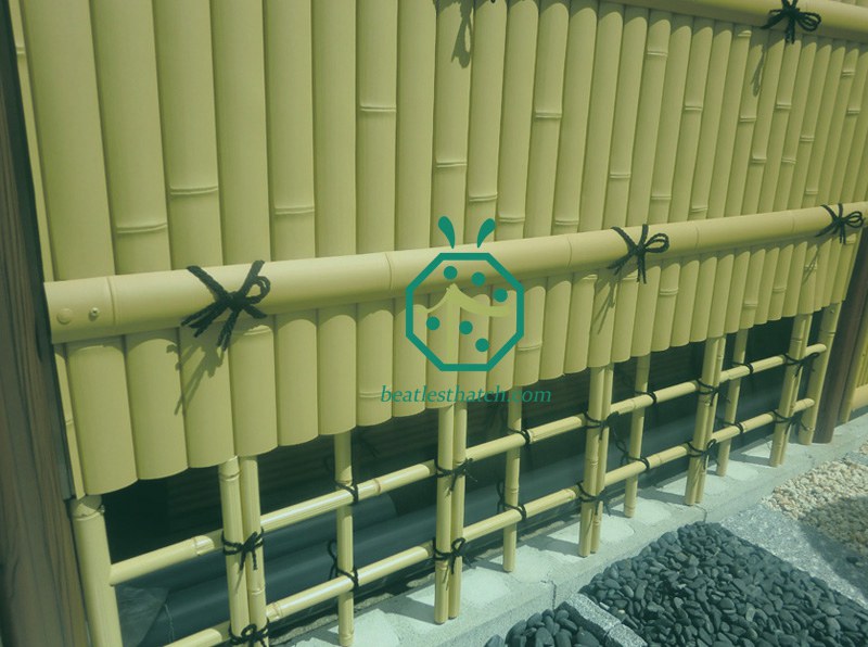 Theme Park Artificial Bamboo Fence Decoration