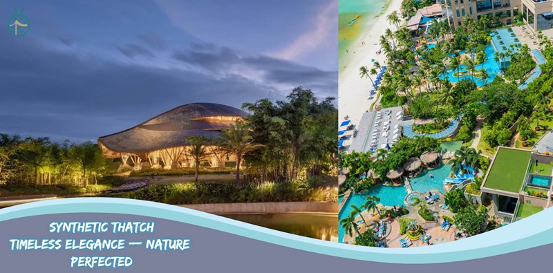 Thick Artificial Thatched Roofing With The Help Of Eave Panel Thick Artificial Thatched Roofing With The Help Of Eave Panel