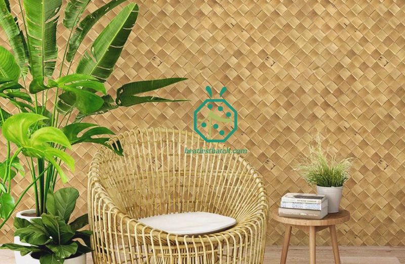 Bamboo woven wall covering for hotel lobby and room Bamboo woven wall covering for hotel lobby and room