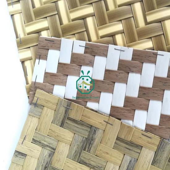 Restaurant bamboo woven wall covering