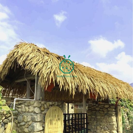 Synthetic Rice Straw Thatch Roof for Choga Pavilion Construction in Korea