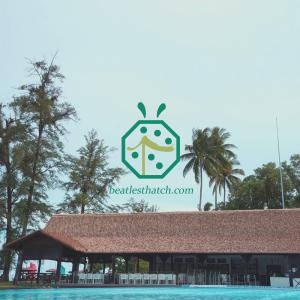 Fiji Water Villa Synthetic Palm Thatch Roofing Materials Supplier