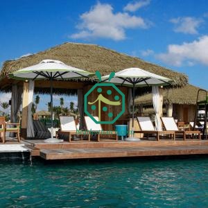 Fire Rated Artificial Kajan Thatch for Resort Hotel Swimming Pool Center Roof Renovation