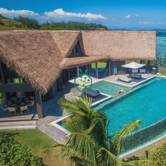 Holiday Village Artificial Bamboo Thatch Panels for Pavilion Thatch Roof Design