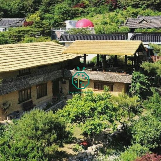 Municipal Park Landscape Design Plastic Straw Thatch Roofing
