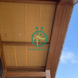 Resin Rattan Weave Ceiling Panel to Palapa and Gazebo Structures