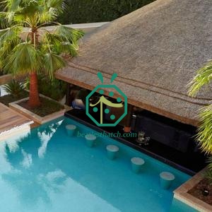 Pergola Mixed Materials Reed Thatched Roof