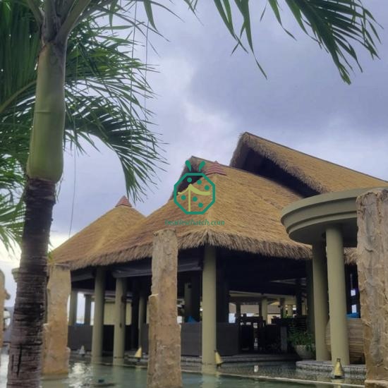 Newly Built Artificial Straw Thatch Roof