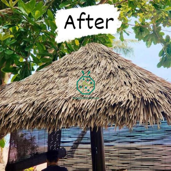 Bali hut roof thatching